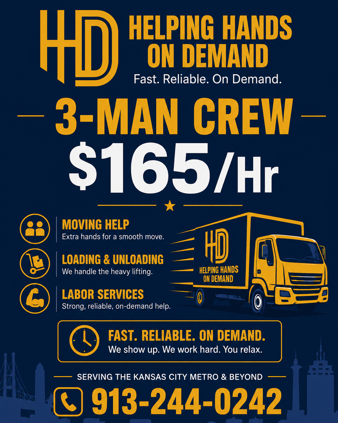3 Man Crew | $165.00/Hr