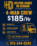 4 Man Crew | $185.00/Hr