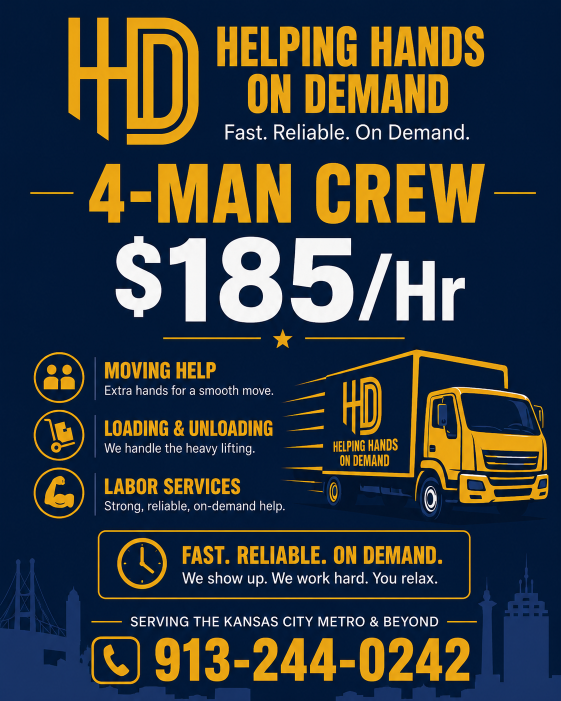 4 Man Crew | $185.00/Hr