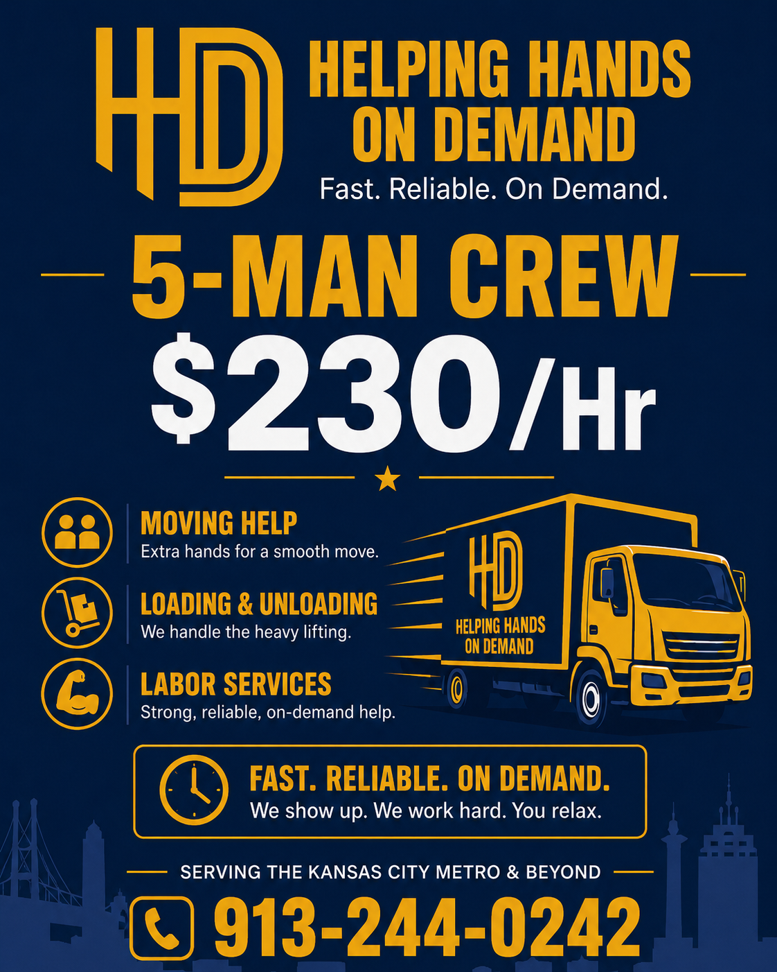 5 Man Crew | $230.00/Hr